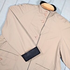 Amanda Smith Trench‎ Coat Womens Size 10 All Weather Khaki Daily Dress Outdoors.